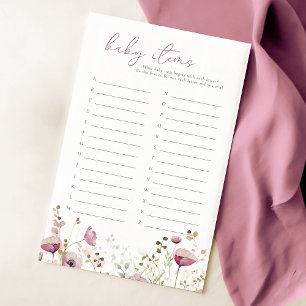 Jeu d'objets pour bébé Pink Baby In Bloom Wildflow