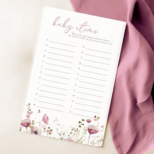 Jeu d'objets pour bébé Pink Baby In Bloom Wildflow (Créateur téléchargé)