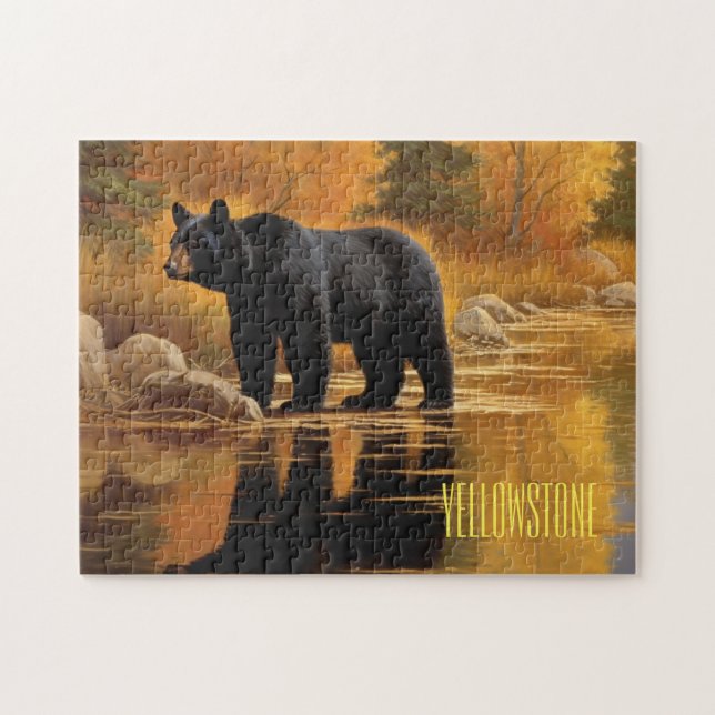 Jeu d'ours noir Yellowstone Puzzle (Horizontal)