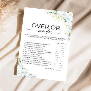 Jeu du plus ou moins pour une Baby Shower aux fleu