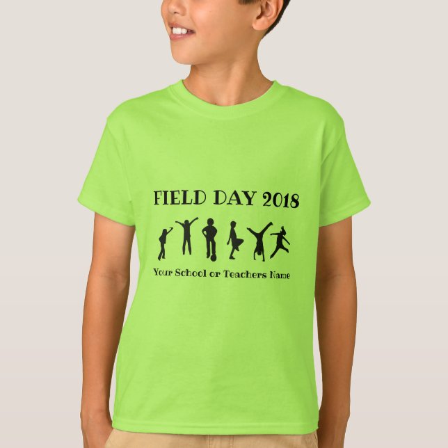 Jeu du T-shirt de jour de manoeuvres d'enfants (Devant)
