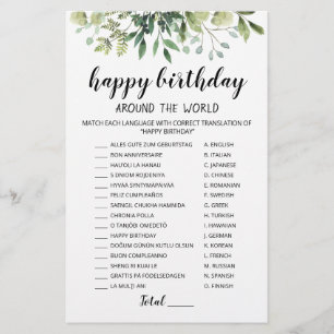Jeu éditable Joyeux Anniversaire autour du monde