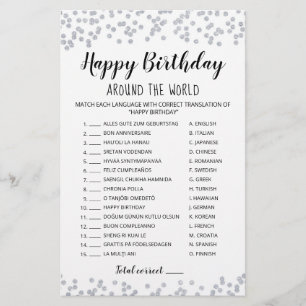 Jeu éditable Joyeux Anniversaire autour du monde