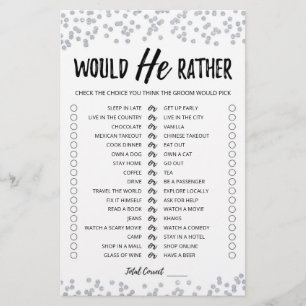 Jeu éditable Mariage Préférerait-Il