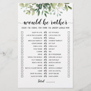 Jeu éditable Mariage Préférerait-Il