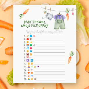 Jeu émoticônes de baby shower cultivé localement
