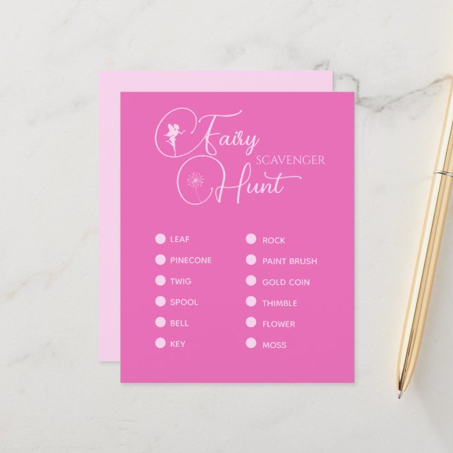 Jeu Fairy Fairy Anniversaire chasse chasse chasse  (Devant/Arrière en situation)