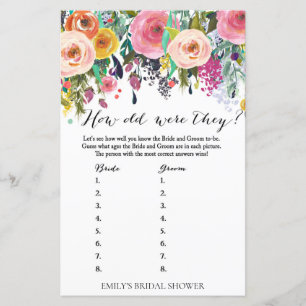 Jeu Fête des mariées Jardin - Quel Âge Avaient-Ils