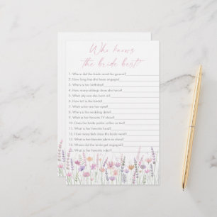Jeu 'Fleurs Sauvages Pastel - Qui Connaît le Mieux