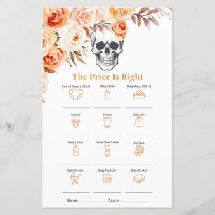 Jeu Floral Crâne Halloween Gothique The Price is R