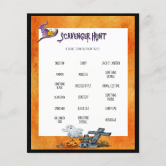 Jeu Halloween Scavenger Chasse