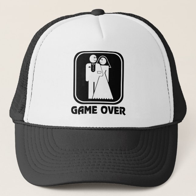 Jeu heureux de mariage au-dessus de casquette (Devant)
