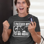 Jeu J'ai suspendu mon T-Shirt Jeu Gamer<br><div class="desc">Cette conception peut être personnalisée dans la zone fournie en modifiant la photo et/ou le texte. Vous pouvez également le customiser en cliquant sur Personnaliser ce Modèle, puis en choisissant l'option cliquer pour customiser et supprimer ou modifier la couleur de l'arrière - plan, ajouter du texte, modifier la couleur ou...</div>