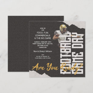 Jeu Jour Joueur Jour Black Party Invitations