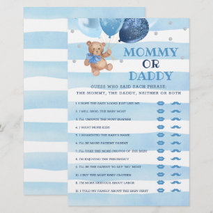 Jeu Maman ou Papa Cadeau de Naissance Ours en Pelu