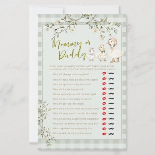 Jeu Maman ou Papa pour Baby Shower de Mère l'Oie e