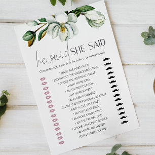 Jeu Mariage Floral Magnolia Blanche Il a dit Elle