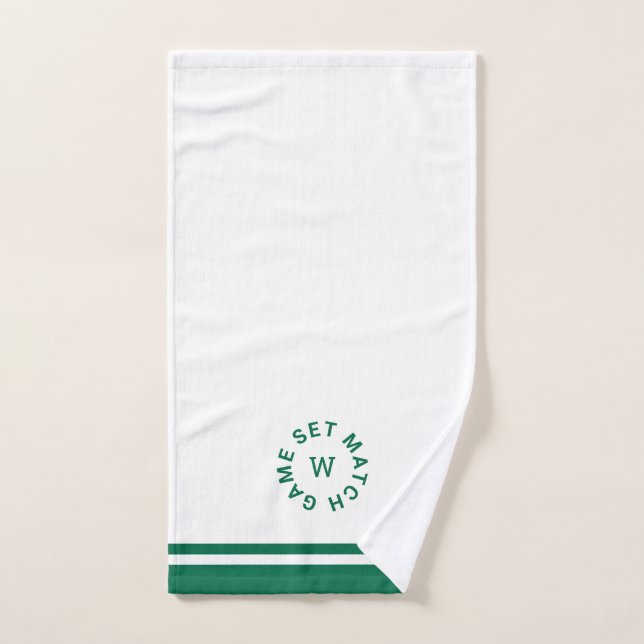 Jeu Match Monogram Green Stripe Tennis (Serviette à main)