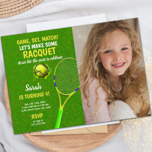 Jeu Match Tennis Anniversaire Invitations photo