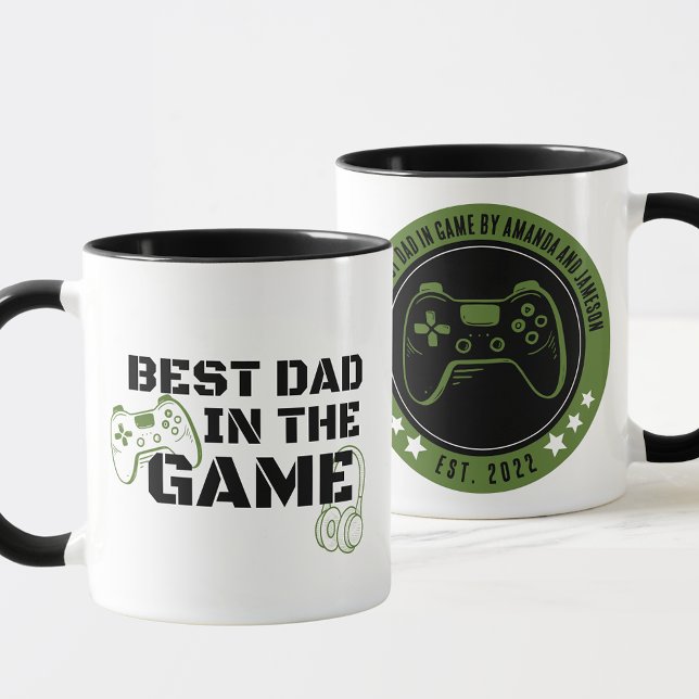 Jeu meilleur papa dans le jeu Mug personnalisé (Best in the Game Personalized Gift Mug for Gaming Dads and Step Dads)