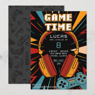 Jeu Moderne Amusement Invitation Anniversaire