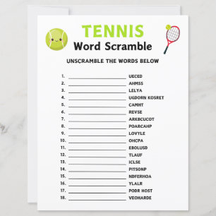 Jeu Mot De Tennis
