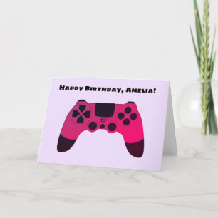 Jeu Nerd Gamer Girl Carte d'anniversaire