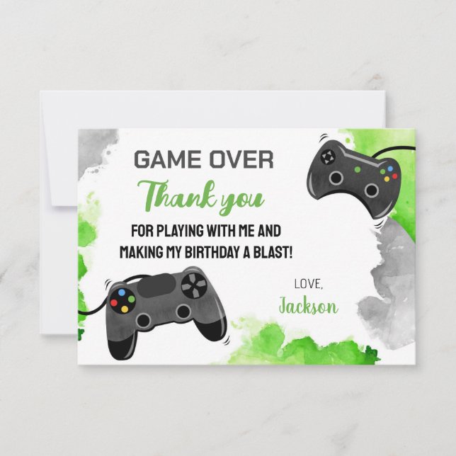 Jeu Niveau Temps Up Vidéo Jeu Merci Cartes (Devant)
