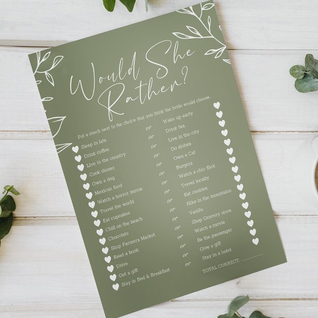 Jeu nuptiale Plairait-Elle Fleurs Vertes Sage (Créateur téléchargé)