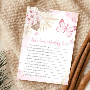 Jeu Papillon Rose Qui Connaît le mieux Papa Douche