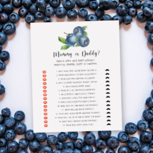 Jeu pour baby shower « Blueberry - maman ou papa »