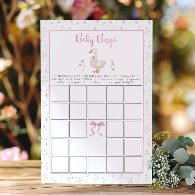 Jeu pour Baby Shower Silly Goose Baby Bingo Girl (Créateur téléchargé)