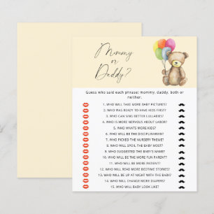 Jeu pour bébé de l'arrivée de maman ou papa - Ours