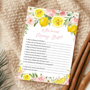 Jeu Rose Floral Lemon Qui Connaît le Mieux Maman