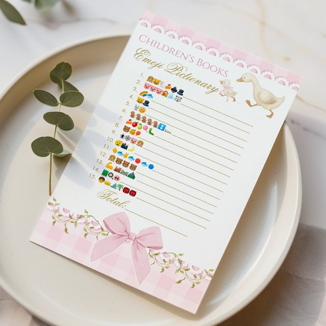 Jeu Rose Oie Pictionary Emoji Livres Bébé (Créateur téléchargé)