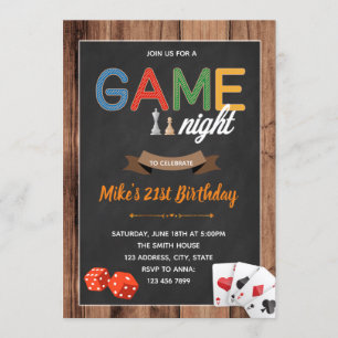 Jeu soirée anniversaire invitation