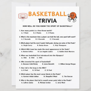 Jeu Trivia de basket