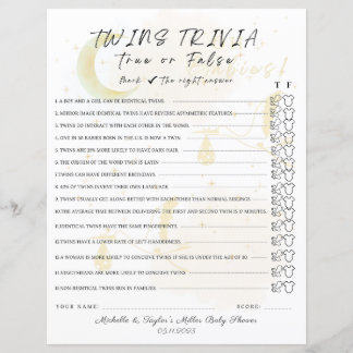 Jeu Twin Trivia True ou False