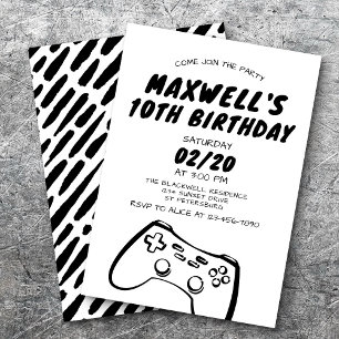 Jeu vidéo Invitation Anniversaire