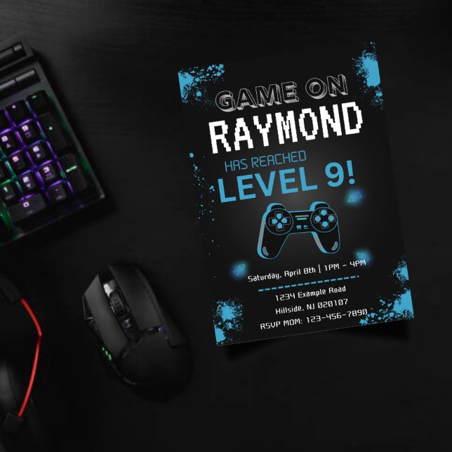 Jeu vidéo modifiable Invitation Anniversaire (Créateur téléchargé)