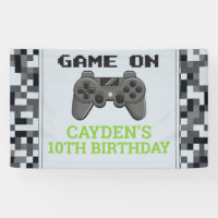 Jeu Vidéo Sur Bannière De Fête Anniversaire