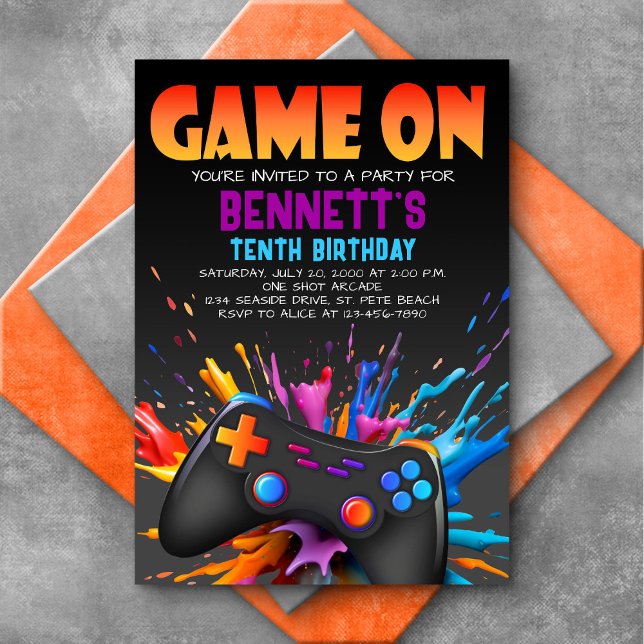 Jeu Vidéo Sur Invitation Anniversaire (Créateur téléchargé)