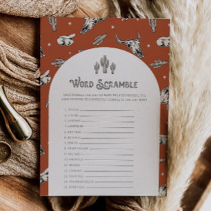 Jeu Wild West Word Scramble