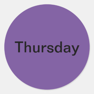 Jeudi Jour de la semaine Stickers violets