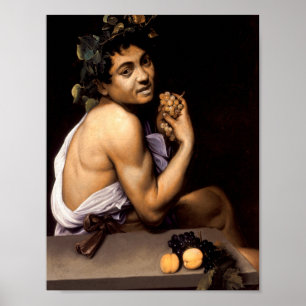 Jeune Bacchus malade par Caravaggio - affiche