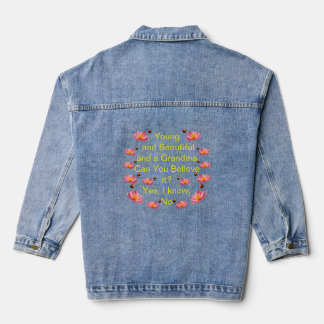 Jeune belle grand-mère Denim Veste
