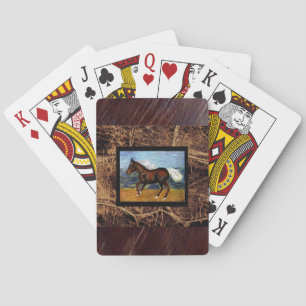 Jeune Colt- Design 2 Cartes de Jeu -Vert