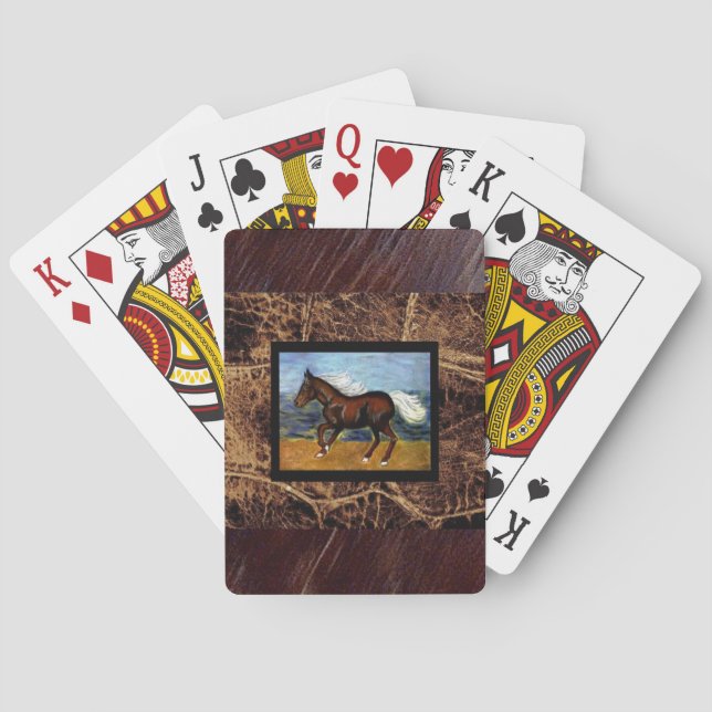 Jeune Colt- Design 2 Cartes de Jeu -Vert (dos)