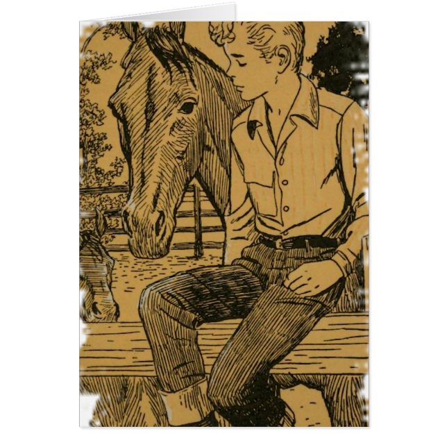 Jeune cowboy et son cheval (Devant)