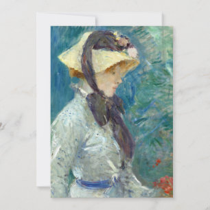 Jeune femme avec un Casquette de paille   Berthe M